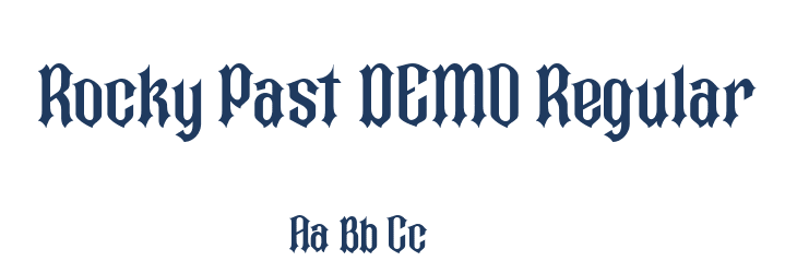 Rocky Past DEMO Regular Font Preview