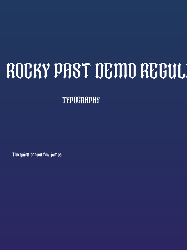 Rocky Past DEMO Regular Poster