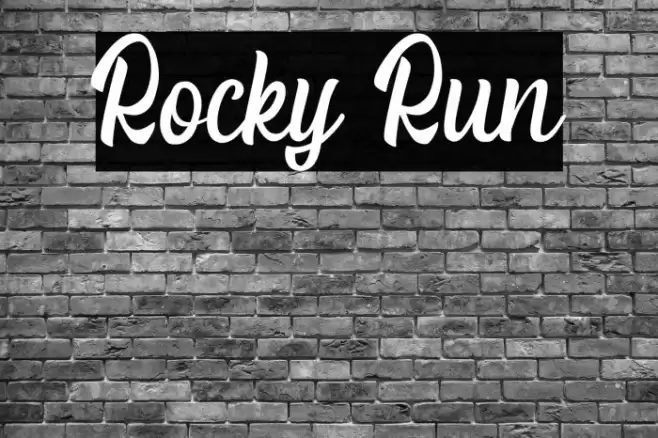Rocky Run Font examples