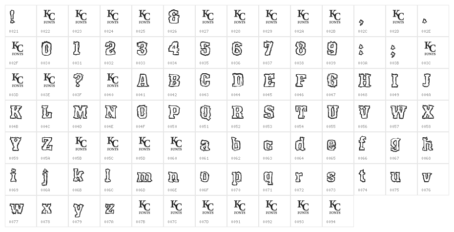 Rocky Shore Character Map