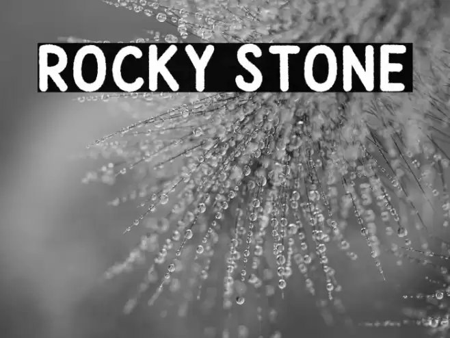 Rocky Stone Font examples