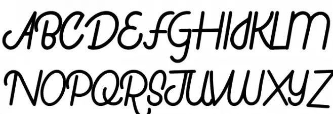 Rocky To Road Font UPPERCASE