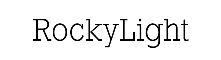 RockyLight  नि: शुल्क फ़ॉन्ट्स डाउनलोड
