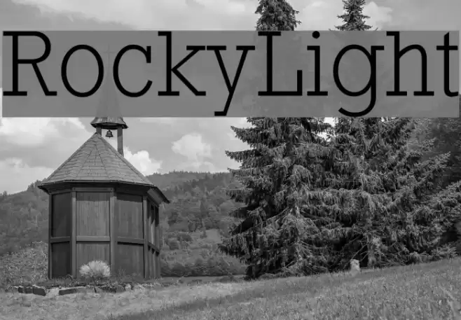 RockyLight Font examples