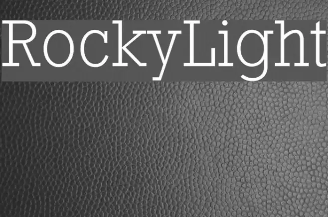 RockyLight Font examples