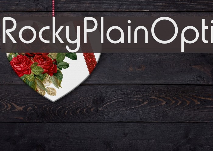 RockyPlainOpti Font examples