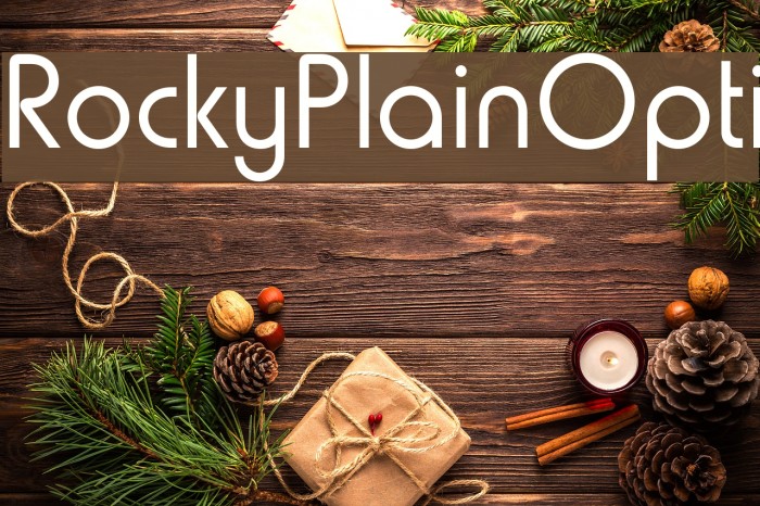 RockyPlainOpti Font examples