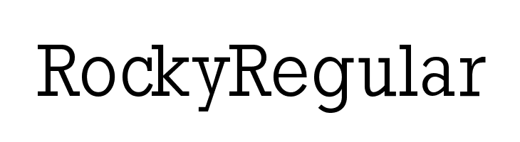 RockyRegular  免费字体下载