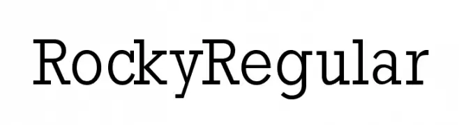 RockyRegular  免费字体下载