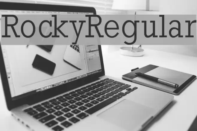 RockyRegular Font examples
