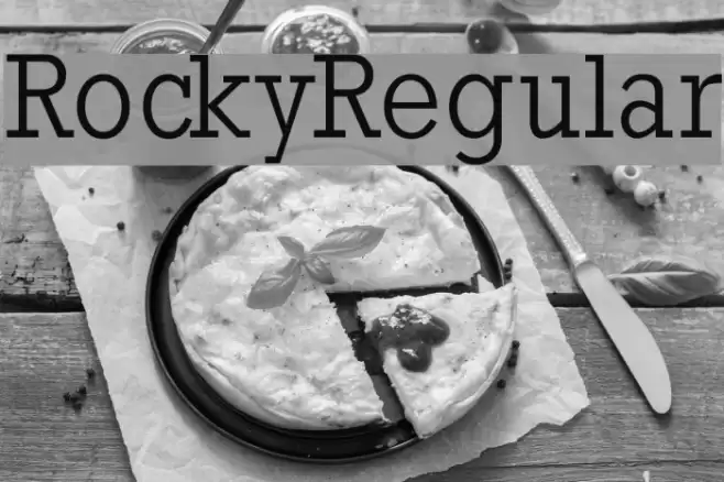 RockyRegular Font examples