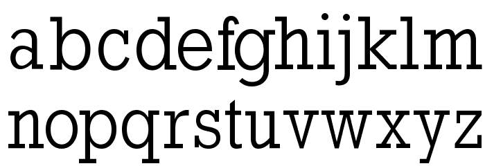 RockyRegular Font LOWERCASE