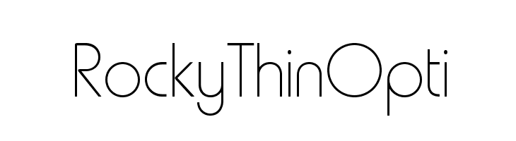 RockyThinOpti Font