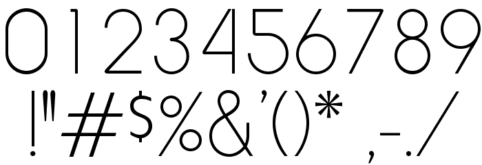 RockyThinOpti Font OTHER CHARS