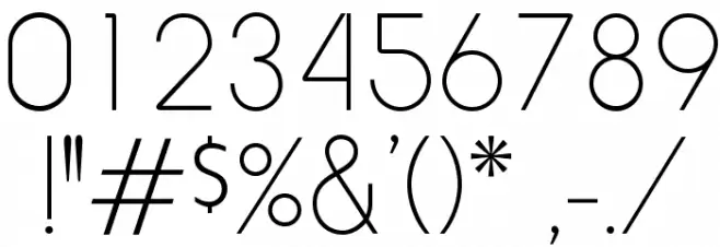 RockyThinOpti Font OTHER CHARS