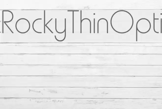 RockyThinOpti Font examples