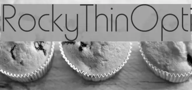 RockyThinOpti Font examples
