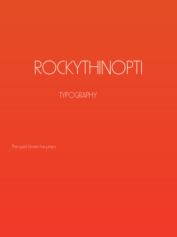 RockyThinOpti Poster