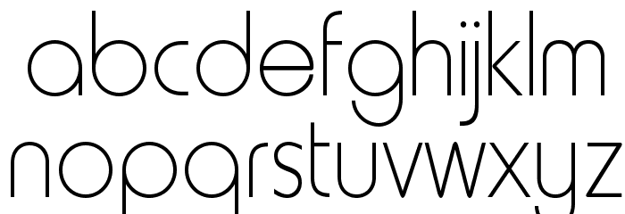 RockyThinOpti Font LOWERCASE