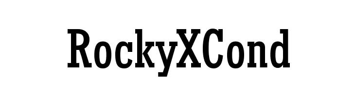 RockyXCond Font