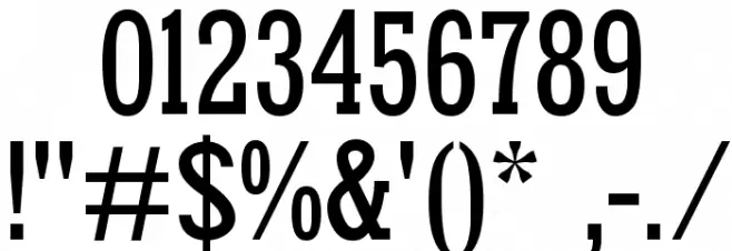 RockyXCond Font OTHER CHARS