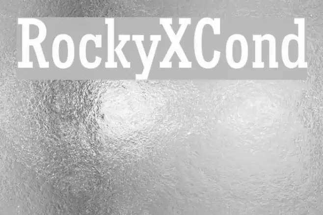RockyXCond Font examples