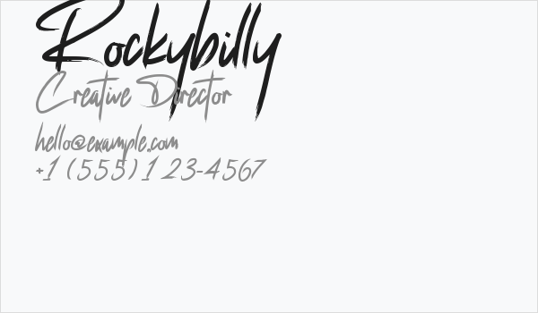 Rockybilly Business Card