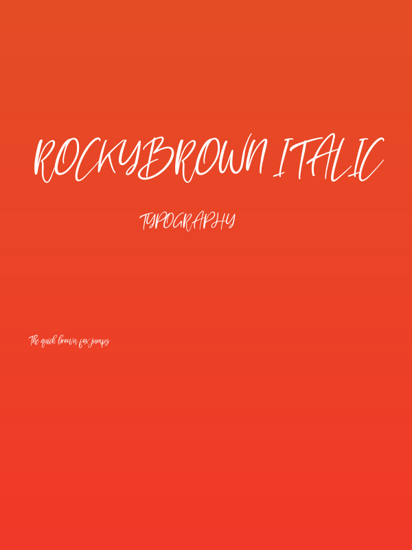 Rockybrown Italic Poster