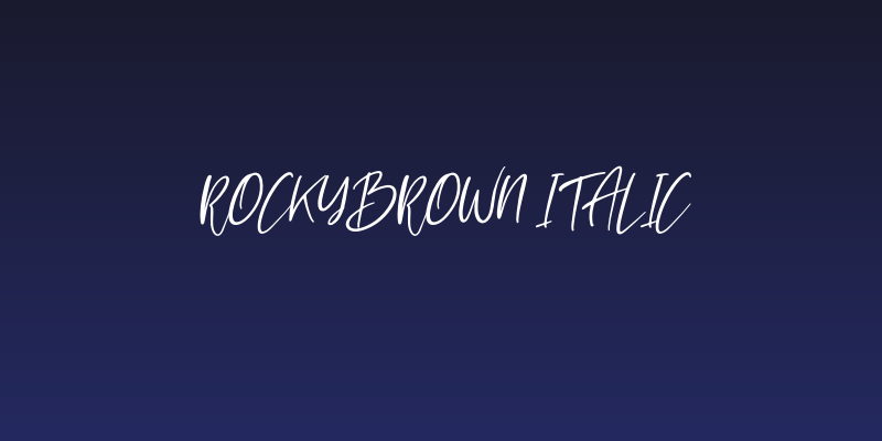 Rockybrown Italic Social Header