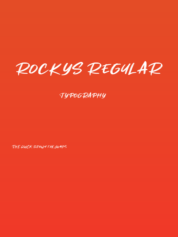 Rockys Regular Poster