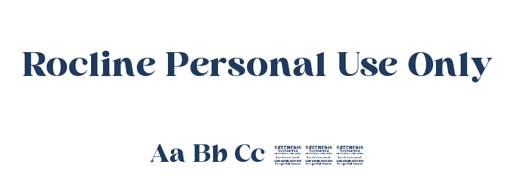Rocline Personal Use Only Font Preview