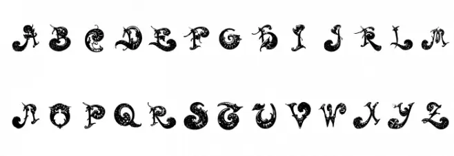 RococoCoquete Schriftart Kleinbuchstaben