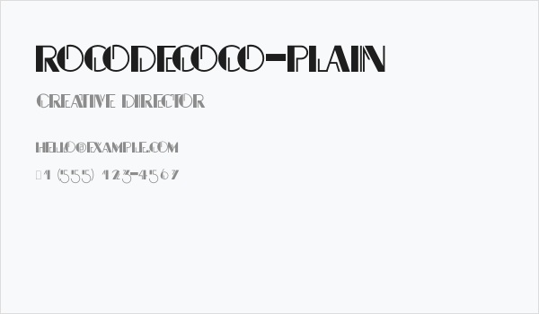 Rocodecoco-Plain Business Card