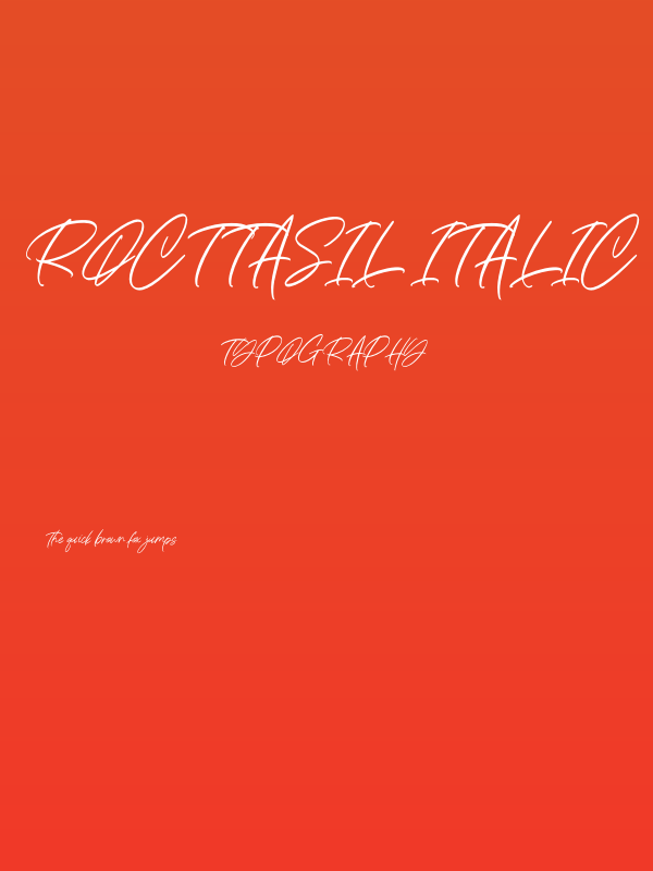 Rocttasil Italic Poster