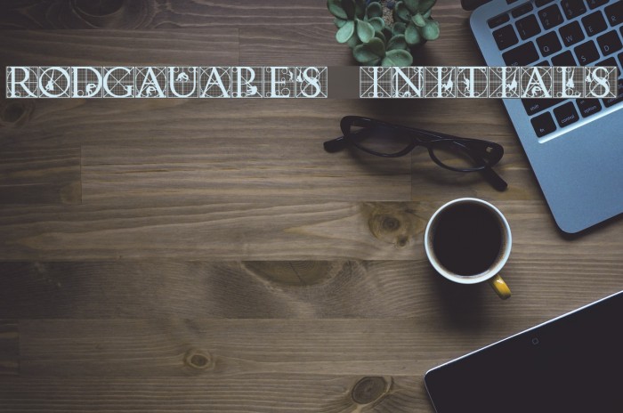 RodGauApes Initials Font examples