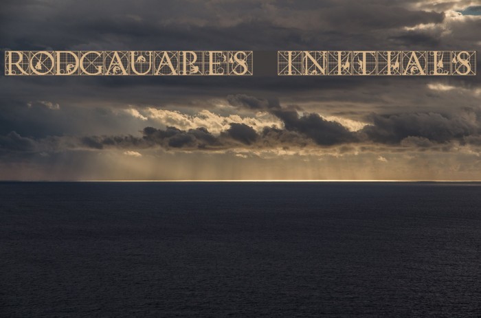 RodGauApes Initials Font examples