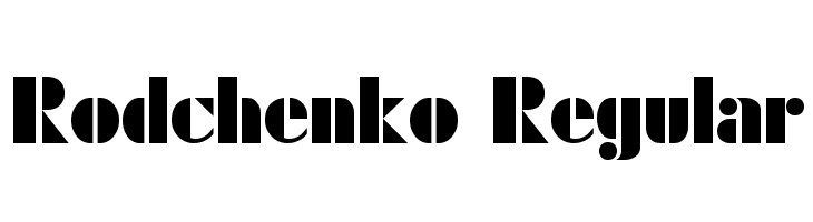 Rodchenko Regular  Free Fonts Download