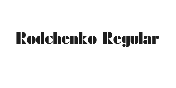 Rodchenko Regular Logo