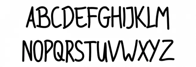 Rodda Kidas Schriftart Groß