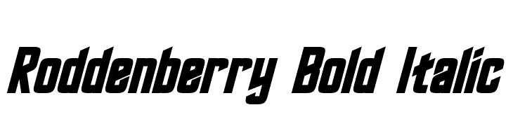 Roddenberry Bold Italic Font