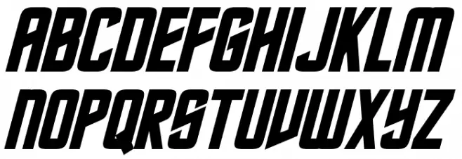 Roddenberry Bold Italic Font UPPERCASE