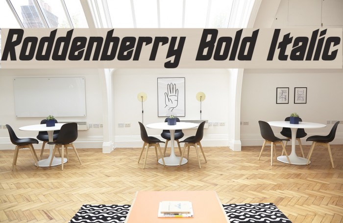 Roddenberry Bold Italic Font examples