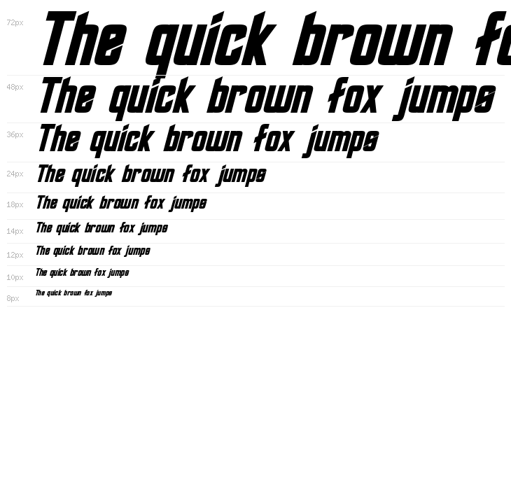 Roddenberry Bold Italic Waterfall