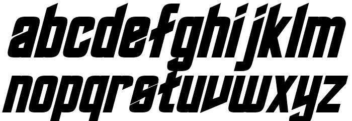 Roddenberry Bold Italic Font LOWERCASE