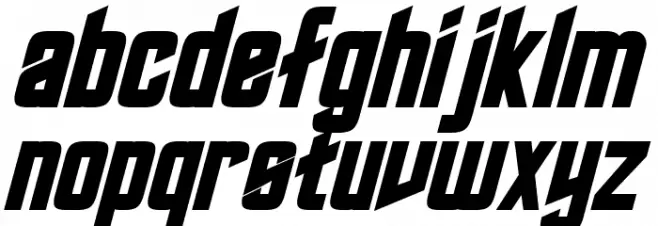 Roddenberry Bold Italic Caratteri MINUSCOLO