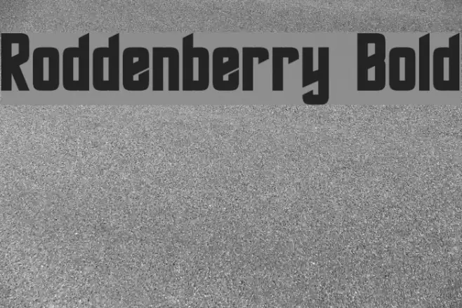 Roddenberry Bold Font examples