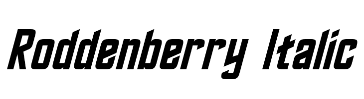 Roddenberry Italic Font