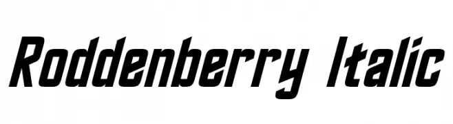 Roddenberry Italic  नि: शुल्क फ़ॉन्ट्स डाउनलोड
