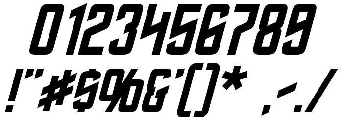 Roddenberry Italic Font OTHER CHARS