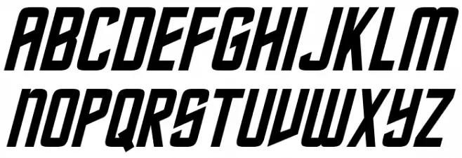 Roddenberry Italic Шрифта ВЕРХНИЙ